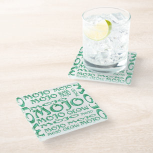 Mojo clear glass coaster