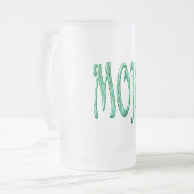 Mojo frosted glass mug (Front Left)