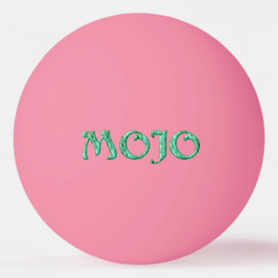 Mojo green 1-star orange glow ping pong ball