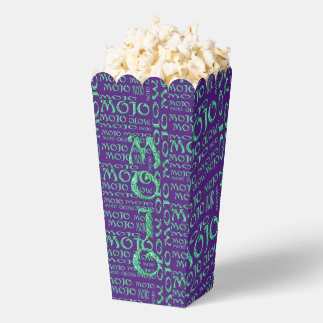 Mojo green all over purple popcorn boxes (Popped)