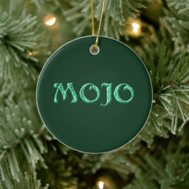 Mojo green hanging round ornament (Tree)