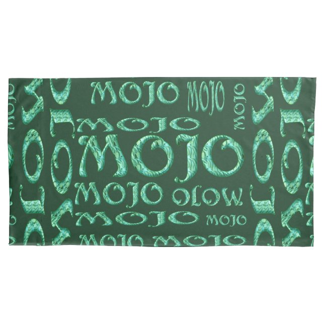 Mojo green king pillowcase (Front)