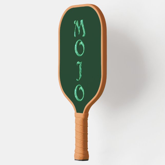 Mojo green n tan pickleball paddle (Left)