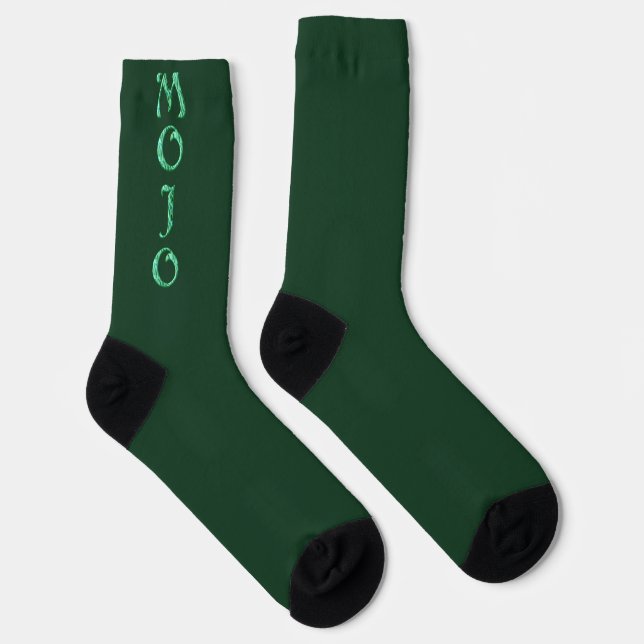 Mojo green on green premium socks (Right)