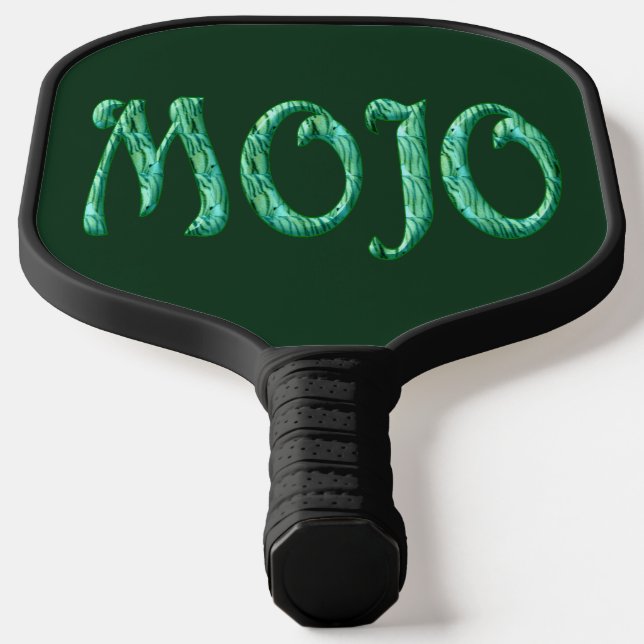 Mojo green pickleball paddle (Laydown)