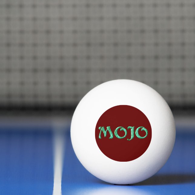 Mojo green red white 3-star ping pong ball (Net)