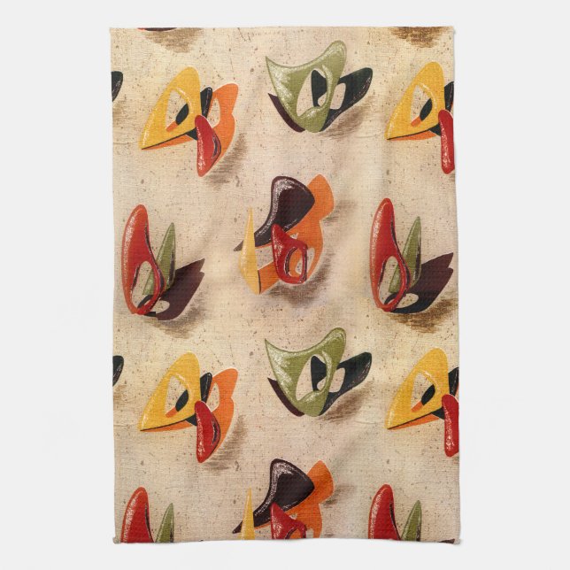 MoJo Kitchen Towel : AMOEBA 1 - COPPER KETTLE (Vertical)