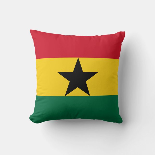  MoJo Pillow with flag of Ghana (Front)