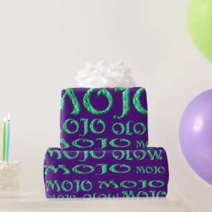 Mojo purple glossy wrapping paper