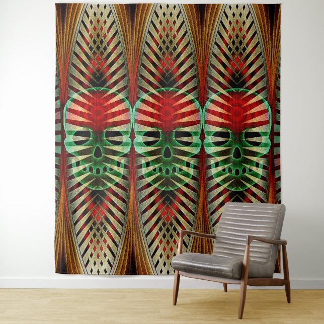 Mojo Skull Tapestry (In Situ)