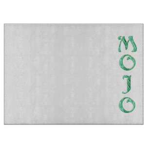 Mojo white glass cutting board