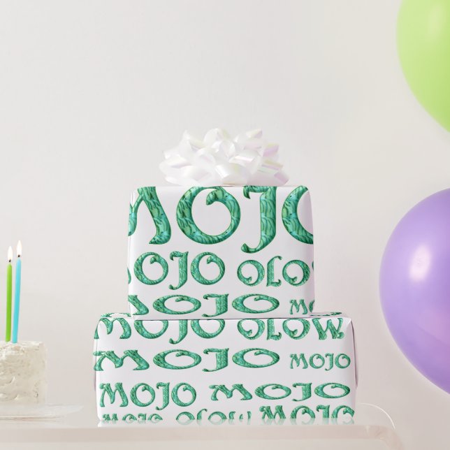 Mojo white matte wrapping paper (Party Gifts)