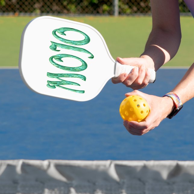 Mojo white pickleball paddle carbon (Insitu)