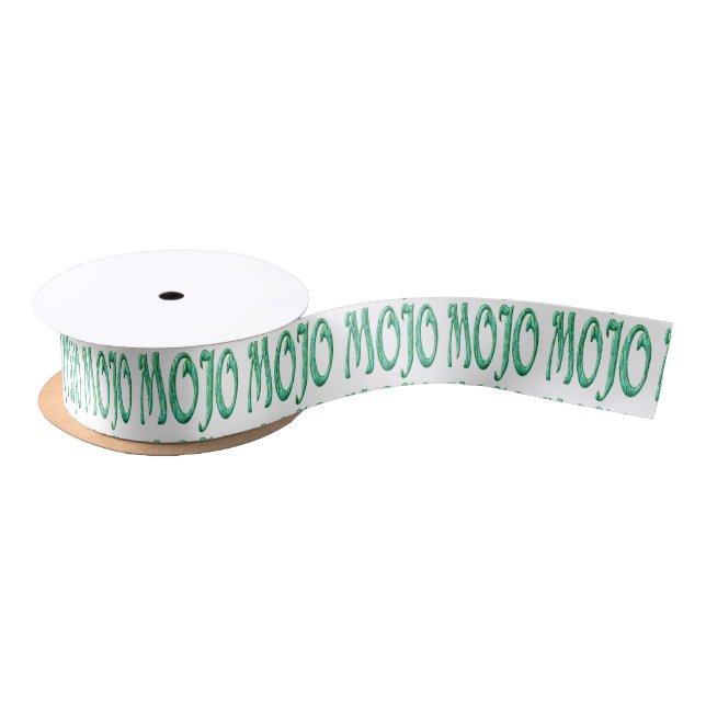 Mojo white ribbon satin ribbon (Spool)