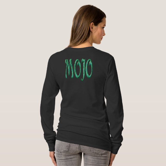 Mojo women black long sleeve t-shirt back (Back Full)