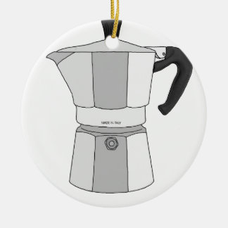 Moka coffee pot ceramic tree decoration