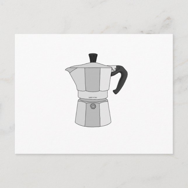 Moka coffee pot postcard (Front)
