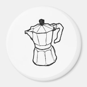 Moka espresso pot coffee maker fridge magnet