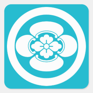 Mokko in a circle square sticker