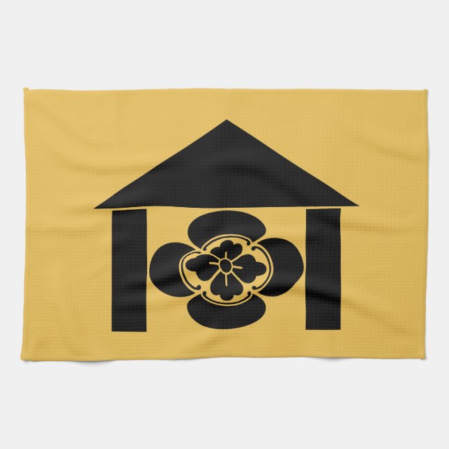 Mokko in hut tea towel (Horizontal)