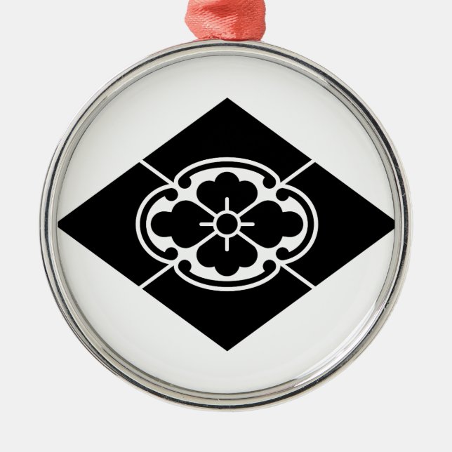 Mokko in  rhombus metal tree decoration (Front)