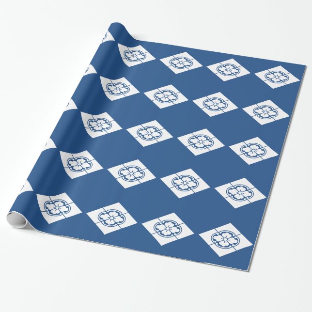 Mokko in rhombus wrapping paper (Unrolled)