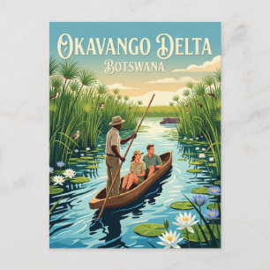 Mokoro Delta Trip Botswana Postcard