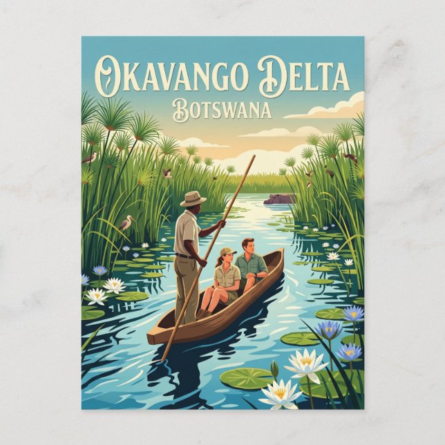 Mokoro Delta Trip Botswana Postcard (Front)