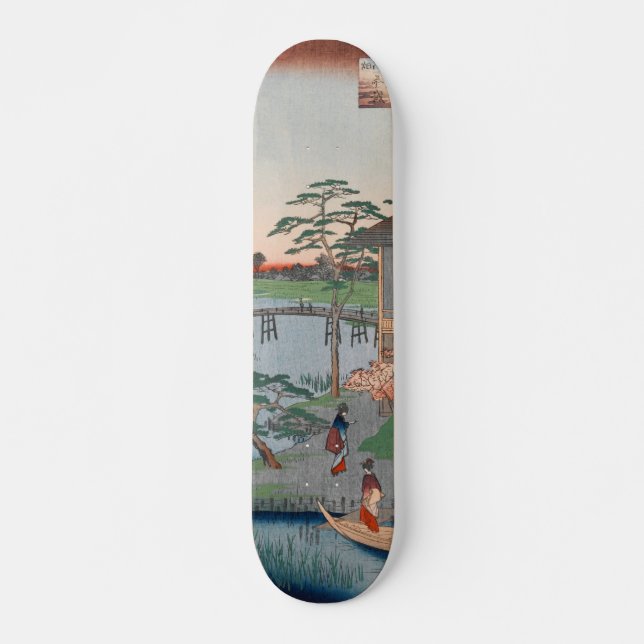 Mokuboji Temple Vintage Ukiyo-e Japanese Art Skateboard (Front)