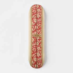 Mokuleia Customisable Vintage Surf Faux Wood Skateboard
