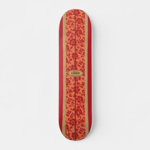 Mokuleia Customisable Vintage Surf Faux Wood Skateboard