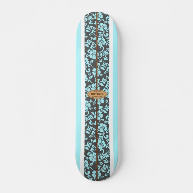Mokuleia Customisable Vintage Surf Skateboard (Front)