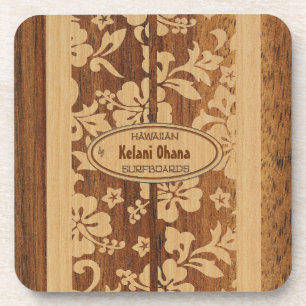 Mokuleia Surfboard Customisable Tiki Bar Coasters