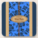 Mokuleia Surfboard Customisable Tiki Bar Coasters<br><div class="desc">A wonderful collection of tropical coasters that bring the aloha spirit into your home or office. Mokuleia Beach is a popular surf spot on the North Shore of Oahu, Hawaii. Our design is reminiscent of a vintage surfboard from the early days of surfing. We combined koa wood with natural maple...</div>