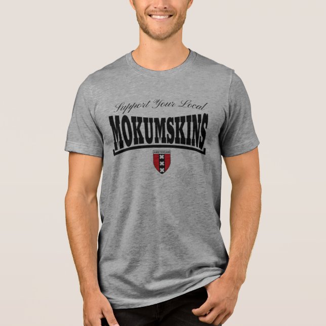Mokumskins shield Tri-Blend shirt (Front)