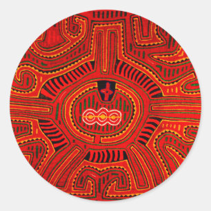 Mola Design by San Blas Indians Classic Round Sticker