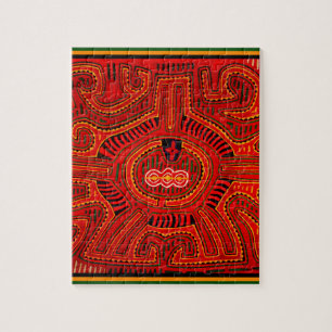 Mola Design by San Blas Indians Jigsaw Puzzle