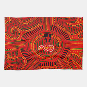 Mola Design by San Blas Indians Tea Towel