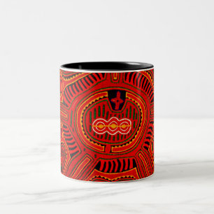 Mola Design by San Blas Indians Two-Tone Coffee Mug
