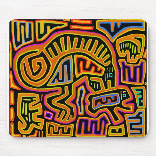 Mola Shaman Peyote Visions Mouse Mat (Front)