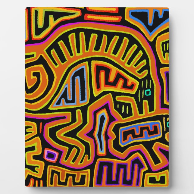 Mola Shaman Peyote Visions Plaque (Front)