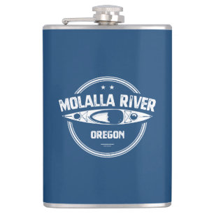 Molalla River Oregon Kayaking Hip Flask