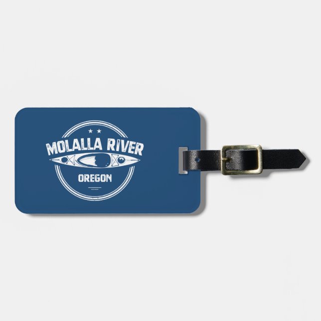 Molalla River Oregon Kayaking Luggage Tag (Front Horizontal)