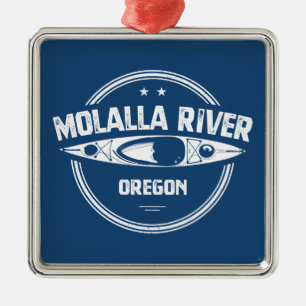 Molalla River Oregon Kayaking Metal Tree Decoration