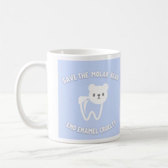 Molar bear funny dentist mug (Left)