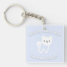 Molar bear keychain