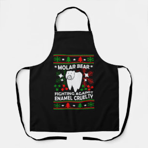 Molar Bear Ugly Christmas Sweater Apron
