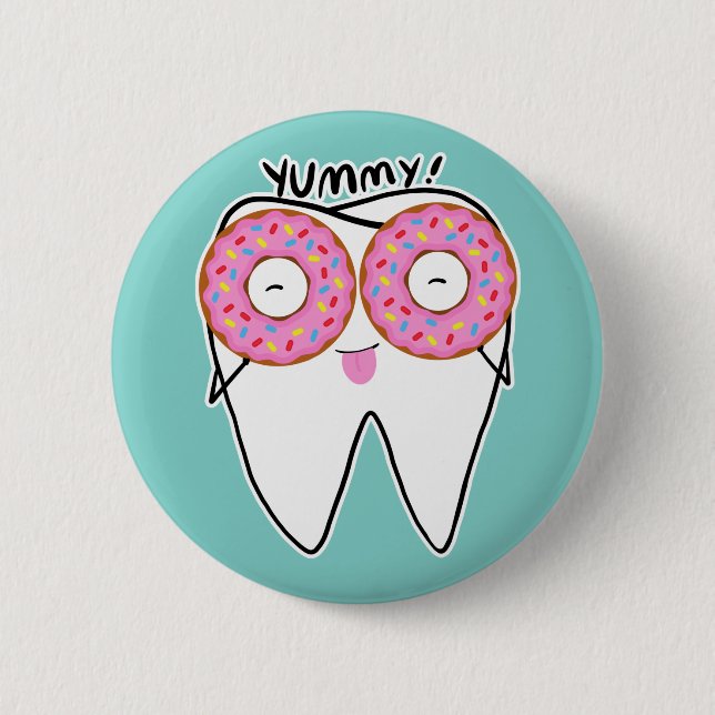 Molar Dona 6 Cm Round Badge (Front)