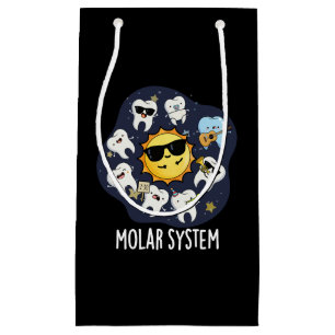 Molar System Funny Dental Astronomy Pun Dark BG Small Gift Bag