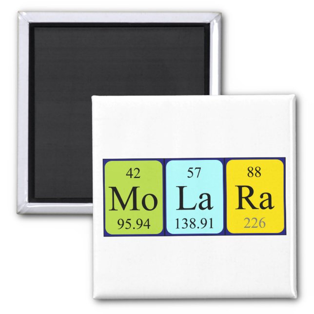 Molara periodic table name magnet (Front)